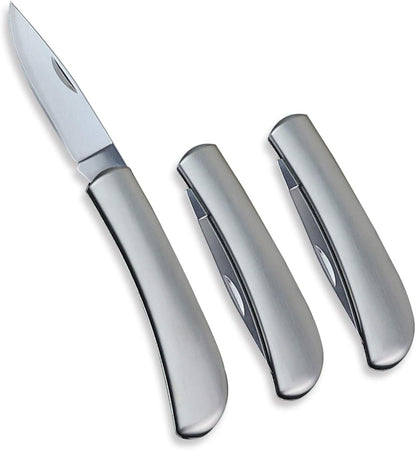 Paring Knife, All Steel Foldable Fruit Knife (3 Pieces)