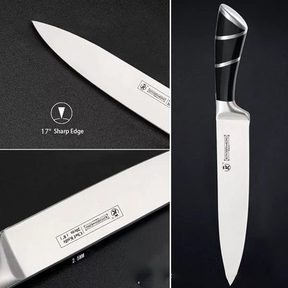 9Pcs Elegant Purple Kitchen Knife Set with Rotation Block,Gift for Women | Knife Set Non Rust Sharp Stainless Steel Chef Knives,Ergonomical Handle,Modern Kitchen