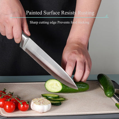 9Pcs Elegant Purple Kitchen Knife Set with Rotation Block,Gift for Women | Knife Set Non Rust Sharp Stainless Steel Chef Knives,Ergonomical Handle,Modern Kitchen