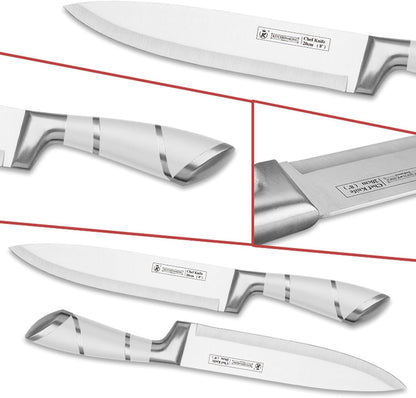 9Pcs Elegant Purple Kitchen Knife Set with Rotation Block,Gift for Women | Knife Set Non Rust Sharp Stainless Steel Chef Knives,Ergonomical Handle,Modern Kitchen