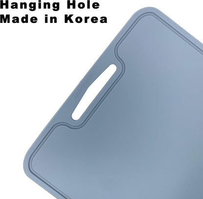Silicone Cutting Board, 11.8 x 9 In, BPA-Free Flexible Chopping Mat(Blue)