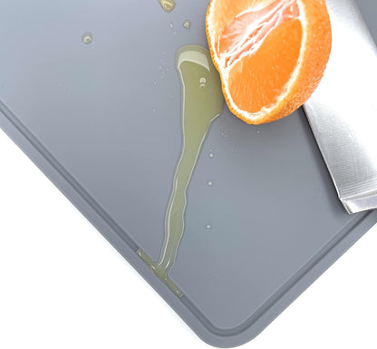 Silicone Cutting Board, 11.8 x 9 In, BPA-Free Flexible Chopping Mat(Blue)