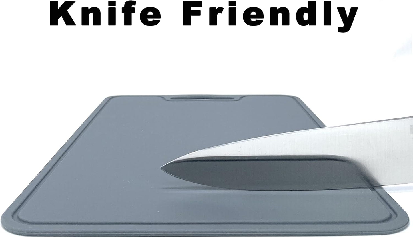 Silicone Cutting Board, 11.8 x 9 In, BPA-Free Flexible Chopping Mat(Blue)