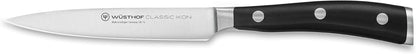 WÜSTHOF Classic IKON 5" Serrated Utility Knife, Black