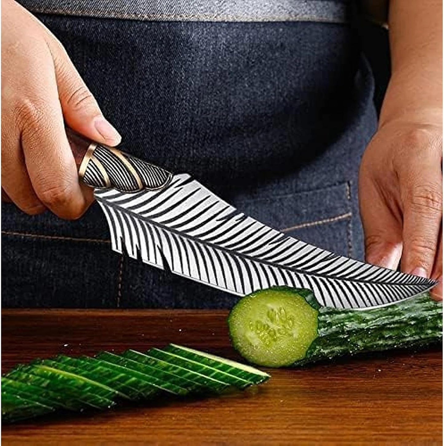 Forging Serbian Chef Knife Kitchen Chef Knives Full Tang High Carbon Clad Steel Almasi Butcher Cleaver with Leather Sheath Thanksgiving Gifts for Men Women (B-Almasi Knife)