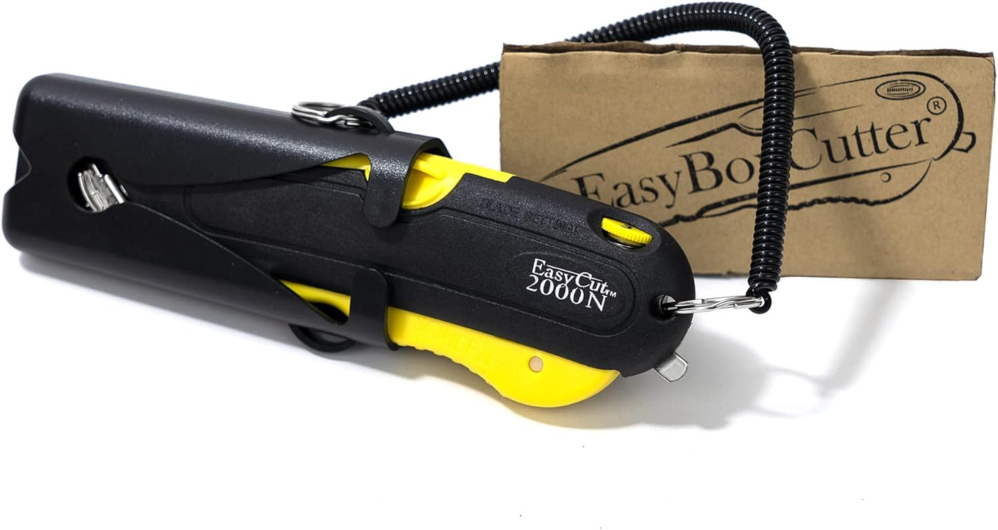 EasyCut 2000 Safe Retractable Box Cutting Utility Knife, Yellow, 09700