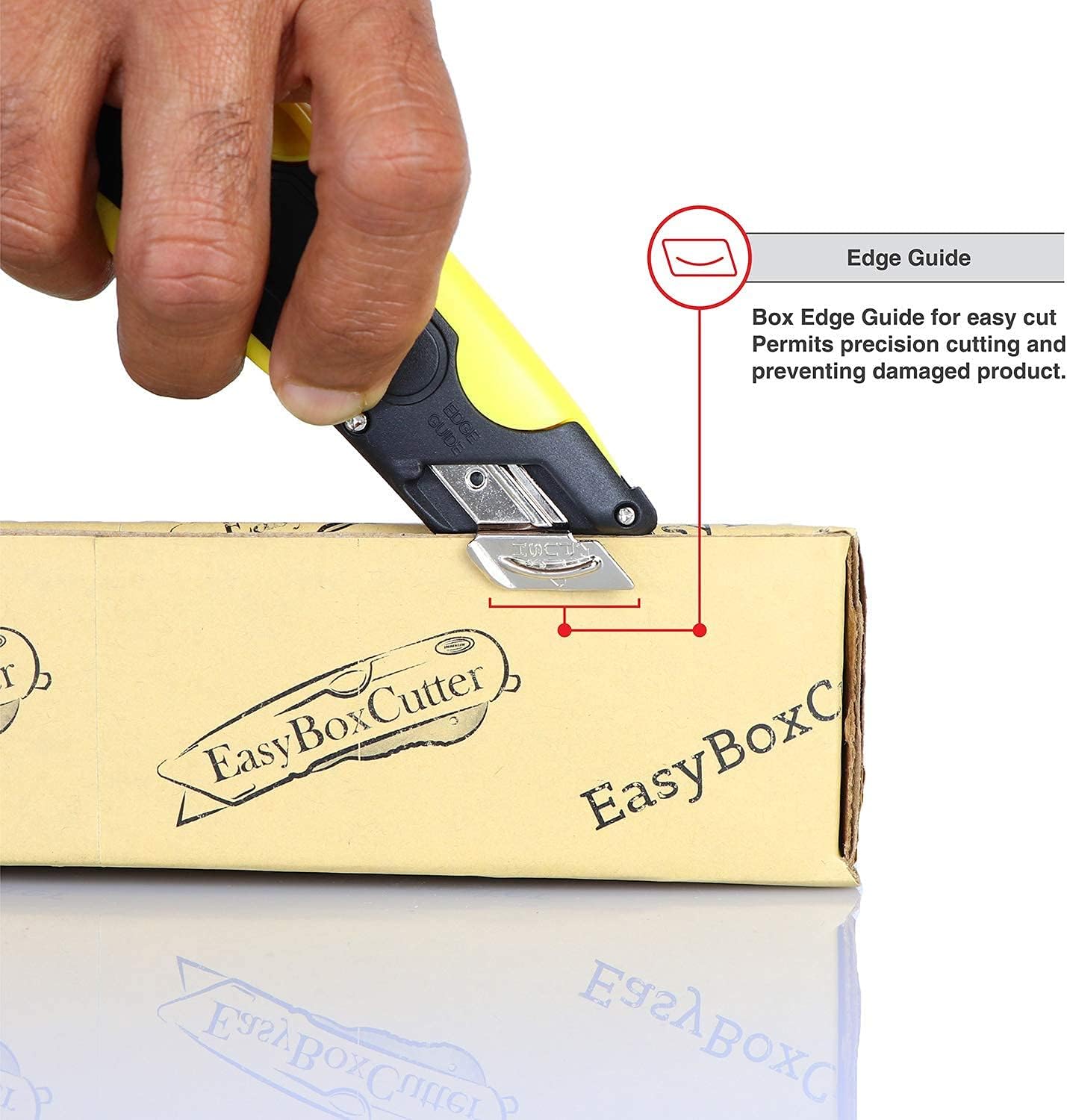 EasyCut 2000 Safe Retractable Box Cutting Utility Knife, Yellow, 09700