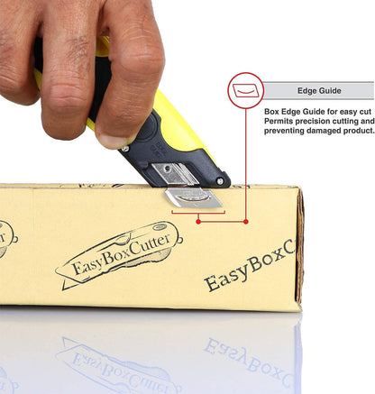 EasyCut 2000 Safe Retractable Box Cutting Utility Knife, Yellow, 09700