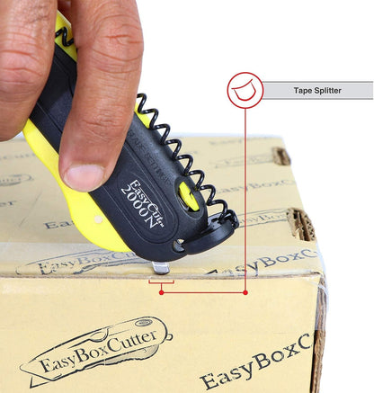EasyCut 2000 Safe Retractable Box Cutting Utility Knife, Yellow, 09700