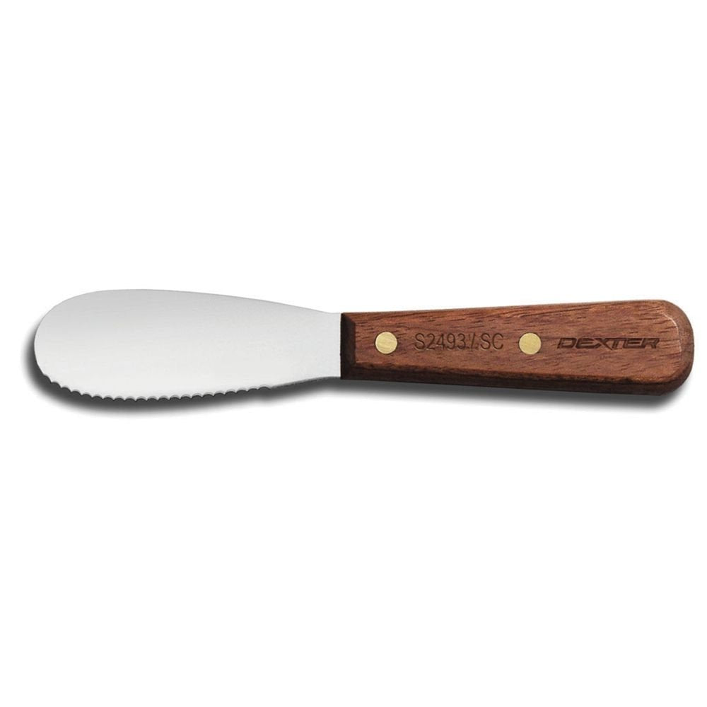 18120 Traditional Sandwich Spreader with Scalloped Edge, 3.5" High-Carbon Stainless Steel, Rosewood Handle, Precision Kitchen Spreader for Smooth, Even Spreading, PCP Packaging