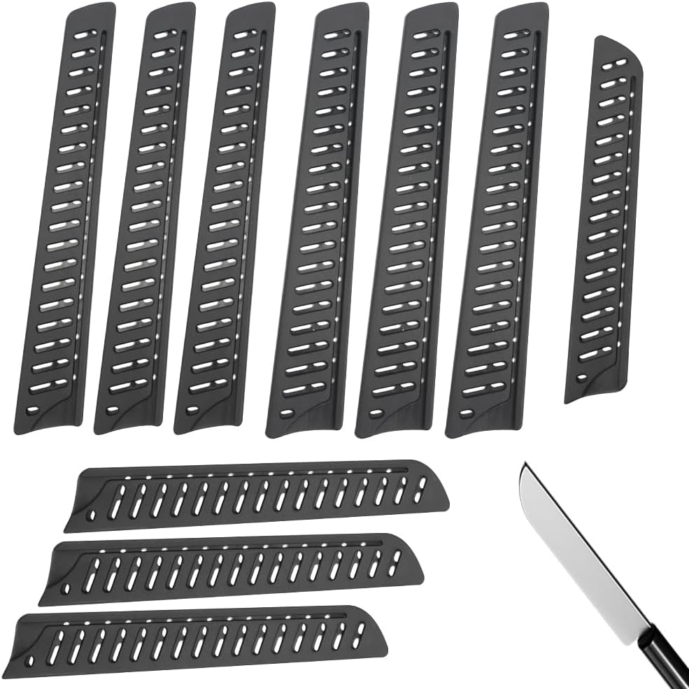 10 Pack Safety Knife Cover Sleeves, Knife Sheath, Knife Edge Guards Blade for Ceramic Kitchen Paring Bread Knife, Fruit Knife Sheath Kitchen Universal, for Home Professional Chefs, 3 Sizes, Thickened
