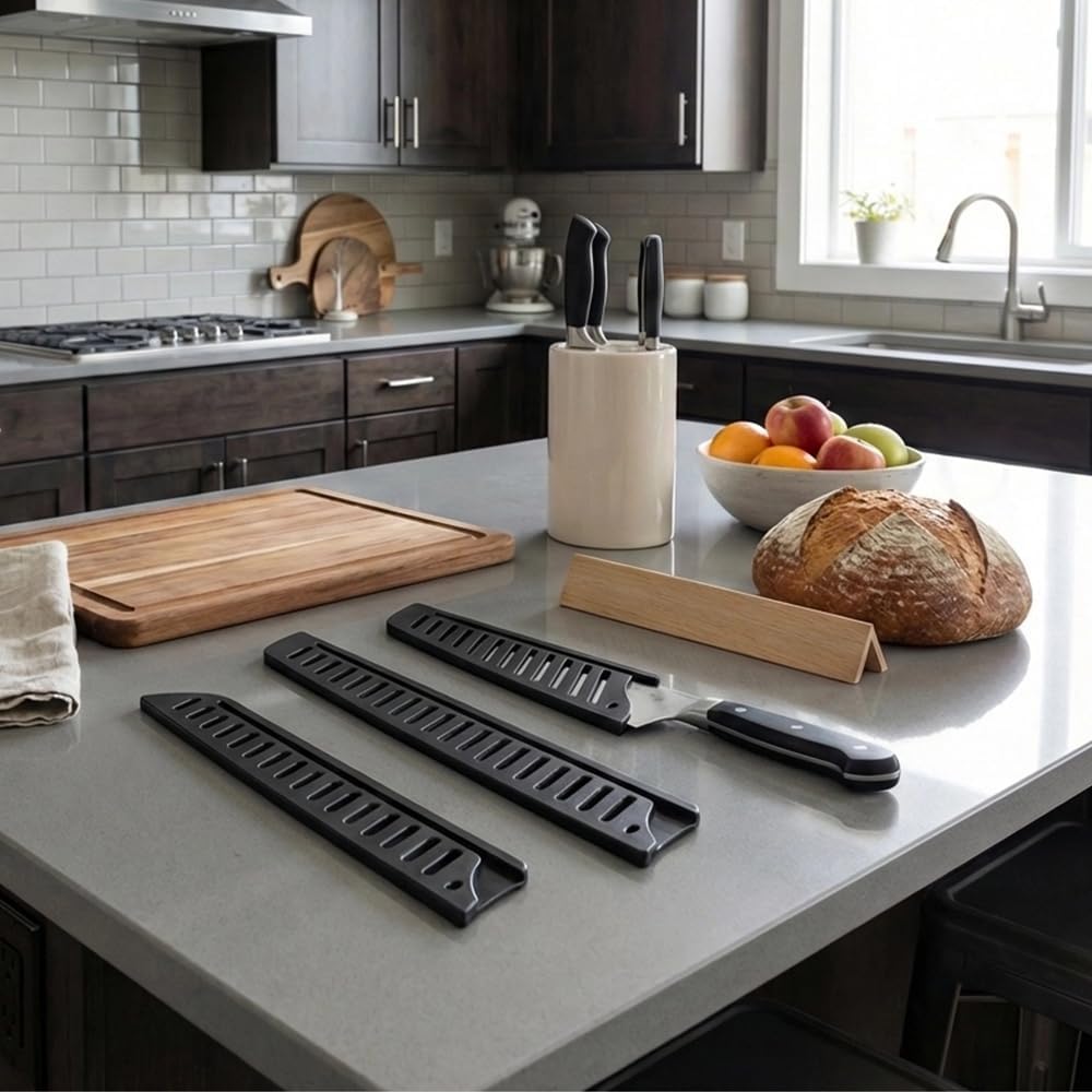 10 Pack Safety Knife Cover Sleeves, Knife Sheath, Knife Edge Guards Blade for Ceramic Kitchen Paring Bread Knife, Fruit Knife Sheath Kitchen Universal, for Home Professional Chefs, 3 Sizes, Thickened
