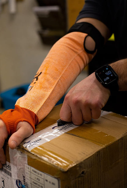 Cut Resistant Sleeves with Thumb Slot,ANSI Level A6,Arm Protection for Glass Handling,Machining,Metal Handling,18" 1pair