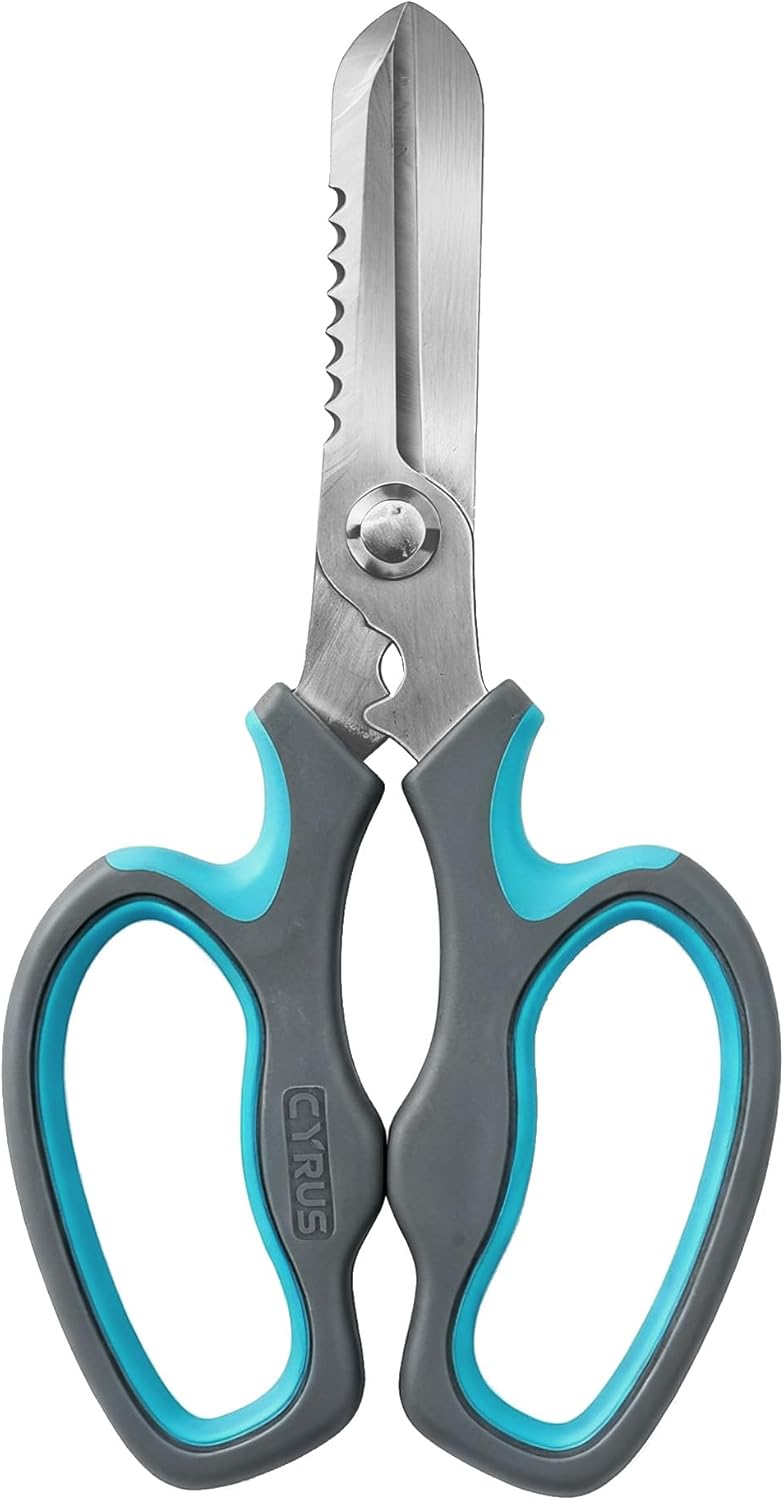 Blue Stainless Steel Floral Shears with Integrated Stab Remover | Sharp Smooth Blades Flower Scissors, Soft Anti-Slip Grips Rose Snips, Perfect For Floral Design And Daily Rose Pruning Work