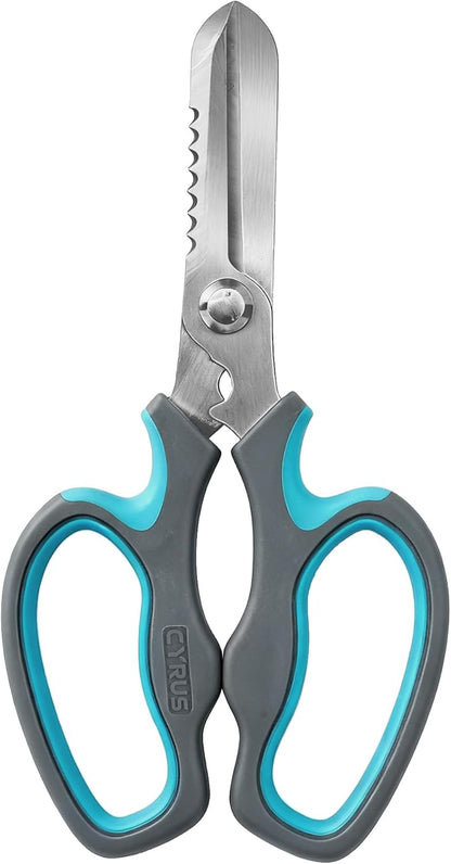Blue Stainless Steel Floral Shears with Integrated Stab Remover | Sharp Smooth Blades Flower Scissors, Soft Anti-Slip Grips Rose Snips, Perfect For Floral Design And Daily Rose Pruning Work