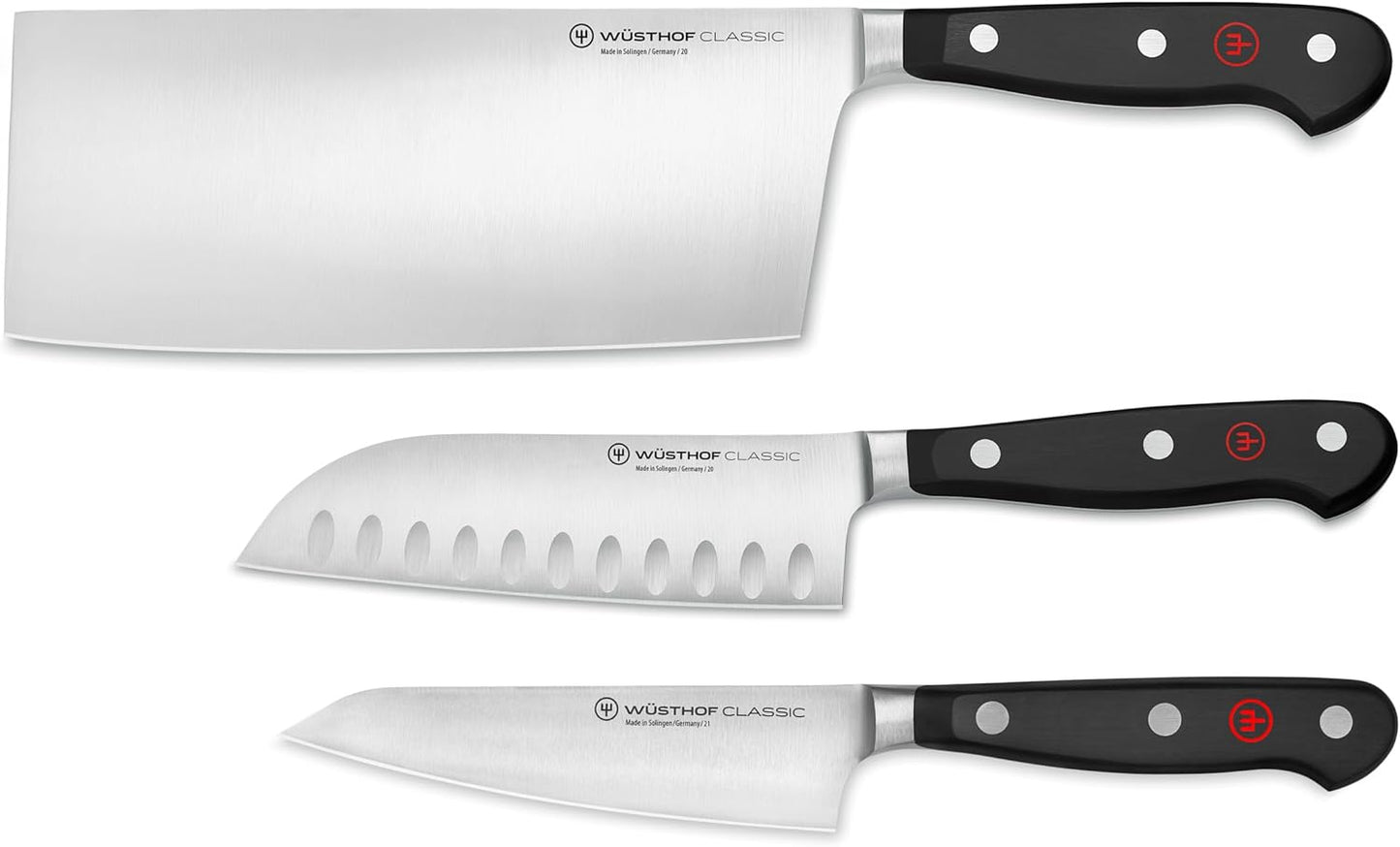 WÜSTHOF Classic 3-Piece Asian Knife Set