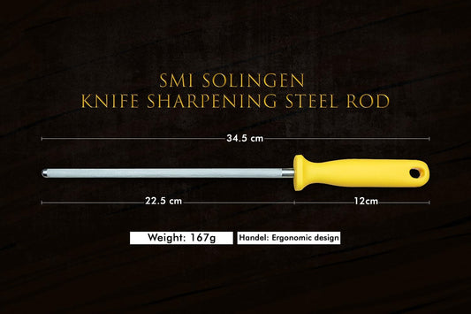 9 inch Knife Honing Steel Solingen Germany Sharpening Steel Rod Kitchen Knife Sharpener