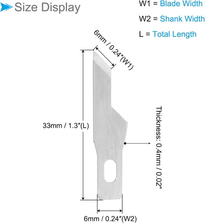 Craft Hobby Blades, #16 Manganese Steel Replacement Cutting Carving Blade Refill Hobby Knife Blades Set with Storage Case - (Applications: for Art Scrapbooking DIY), 40-Pieces