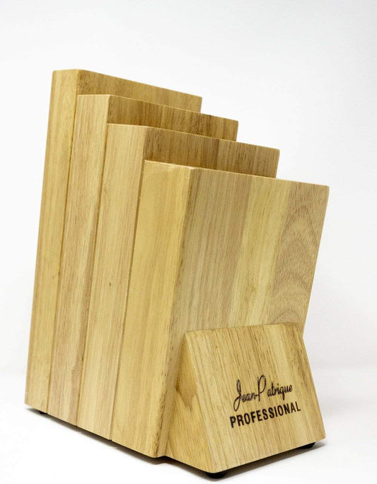 16-Slot Chef Universal Knife Block Without Knives - Durable Wooden Storage - Kitchen Space Saver