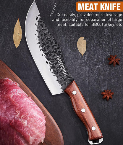 Butcher Knife and Kitchen Knife Set with Gift Box