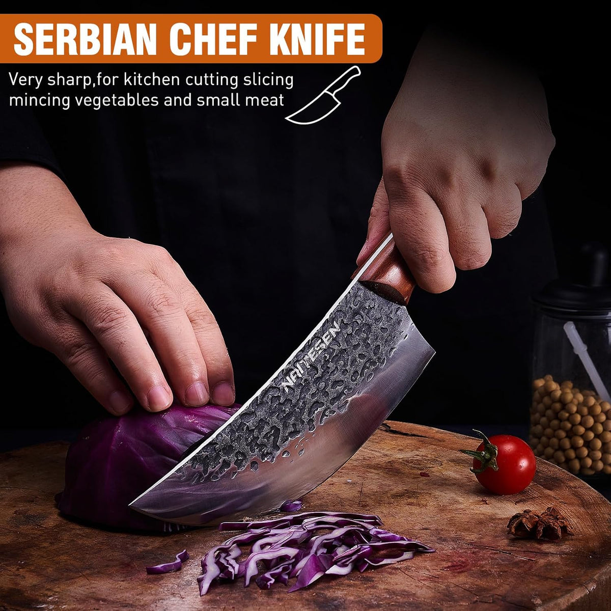 Butcher Knife and Kitchen Knife Set with Gift Box