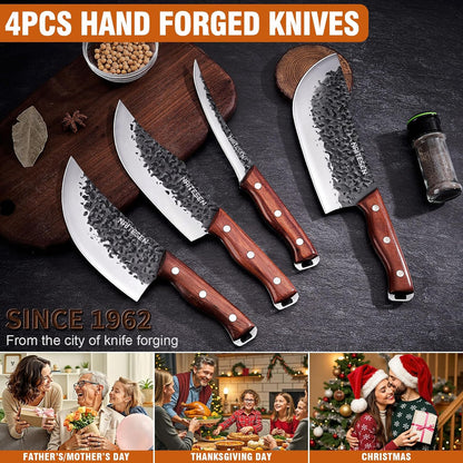 Butcher Knife and Kitchen Knife Set with Gift Box