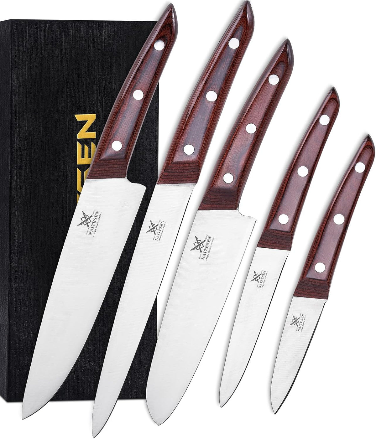 Butcher Knife and Kitchen Knife Set with Gift Box