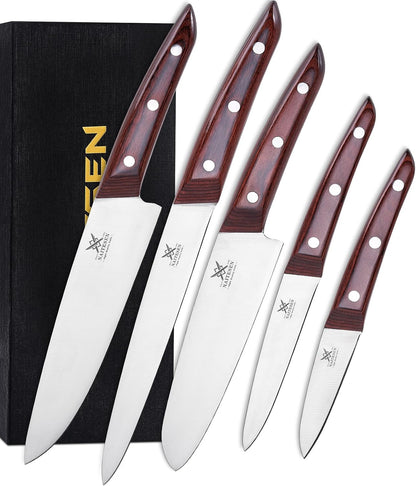 Butcher Knife and Kitchen Knife Set with Gift Box