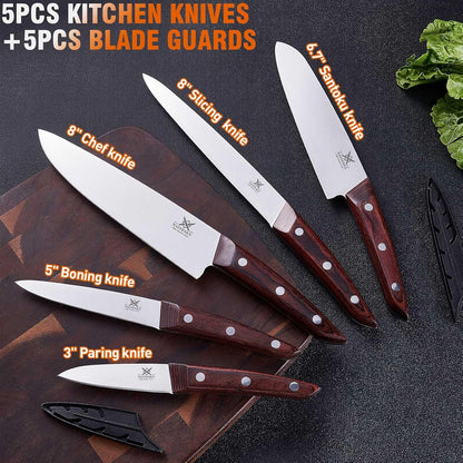 Butcher Knife and Kitchen Knife Set with Gift Box