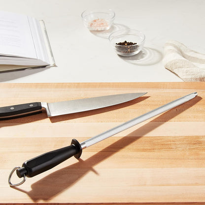 Russell 30505 Val-U (30505) Sharpening Steel, 12", DEXSTEEL Stain Free, high Carbon Steel, Polypropylene Handle, Black, NSF‍‌‌‌‌‍‌‌‌‍‌‌‍‌‌‌‌‍‌‌‍‌‌‌‌‍‌‌‌‌‍‌‌‍‌