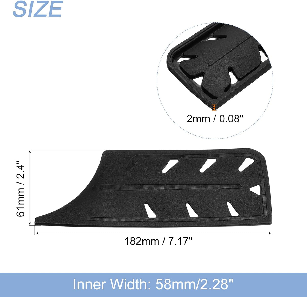 Knife Cover Sleeves Blade Edge Guards for 7" Chopping Knife Blade Edge Protector Universal Knife Sheath for Kitchen, Black