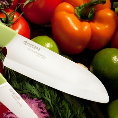FK-3PC-SE Advanced ceramic Revolution Series Knife Set, Blade Sizes: 5.5", 4.5", 3", Pink, 3Piece | Revolution 3-Piece Ceramic Knife Set: 5.5" Santoku, 4.5" Utility, 3" Paring Knives – Ultra-Sharp Zirconia Blades