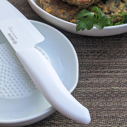 FK-3PC-SE Advanced ceramic Revolution Series Knife Set, Blade Sizes: 5.5", 4.5", 3", Pink, 3Piece | Revolution 3-Piece Ceramic Knife Set: 5.5" Santoku, 4.5" Utility, 3" Paring Knives – Ultra-Sharp Zirconia Blades