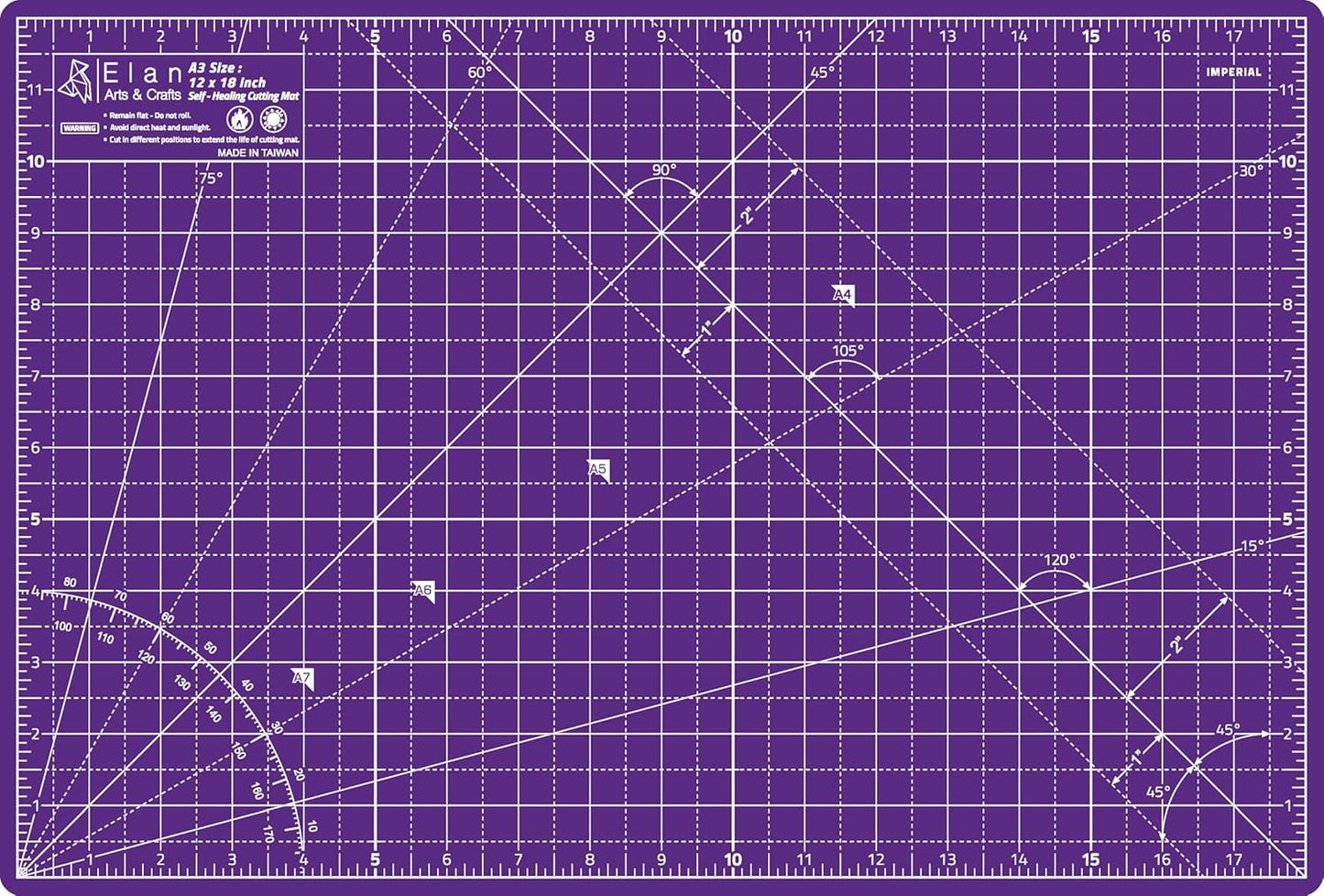 Cutting Mat A3 Pink & Purple, Self Healing Cutting Mat 12x18 Inch, 5-Ply Craft Board Pink, Hobby Board for Crafts 12x18 Inch