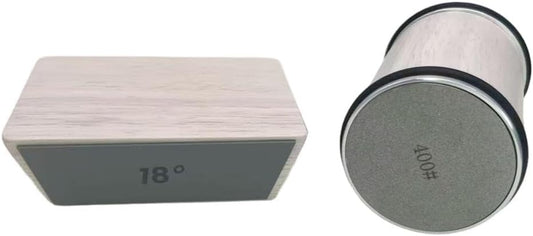 Rolling Knife Sharpener, 4-Angle Magnetic Base Roller Kit | Fits kitchen & outdoor knives. 4 preset angles (15-22°) with diamond and steel discs to restore razor-sharp edges fast