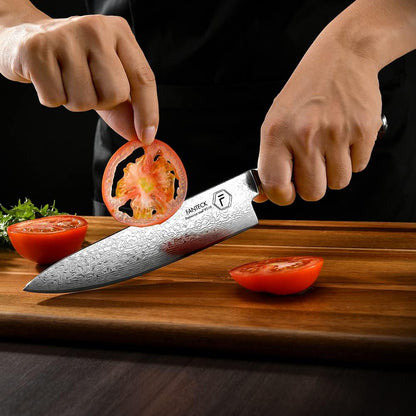 Fanteck 9.5" Kiritsuke Chef Knife,Kitchen Knife Damascus Pro Sharp VG10 High Carbon Stainless Steel 67-Layer Meat Sushi Fruit Cutting Chef Knife[Gift Box & Plastic Cover]Ergonomic Pakkawood Handle