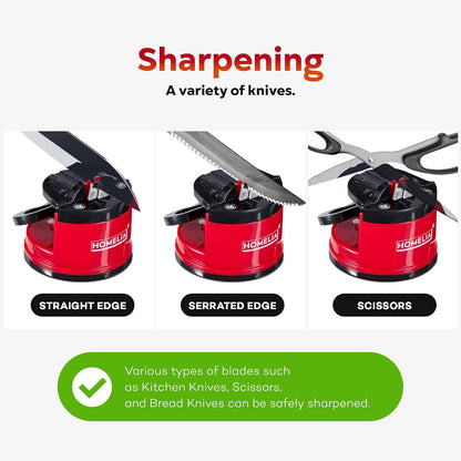 Knife Sharpeners for Kitchen Knives - with suction cup - Mini Pocket Knife Sharpening Kit - Afilador De Cuchillos - Small Tools