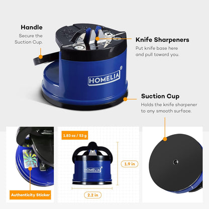 Knife Sharpeners for Kitchen Knives - with suction cup - Mini Pocket Knife Sharpening Kit - Afilador De Cuchillos - Small Tools