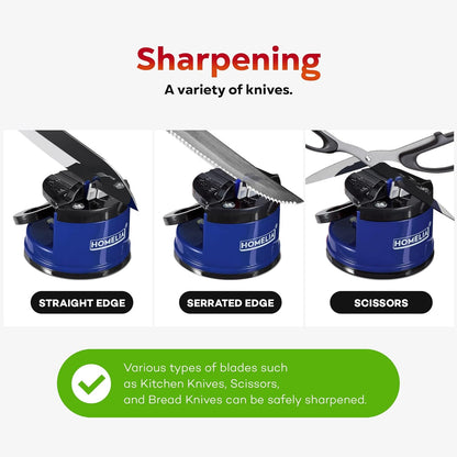 Knife Sharpeners for Kitchen Knives - with suction cup - Mini Pocket Knife Sharpening Kit - Afilador De Cuchillos - Small Tools