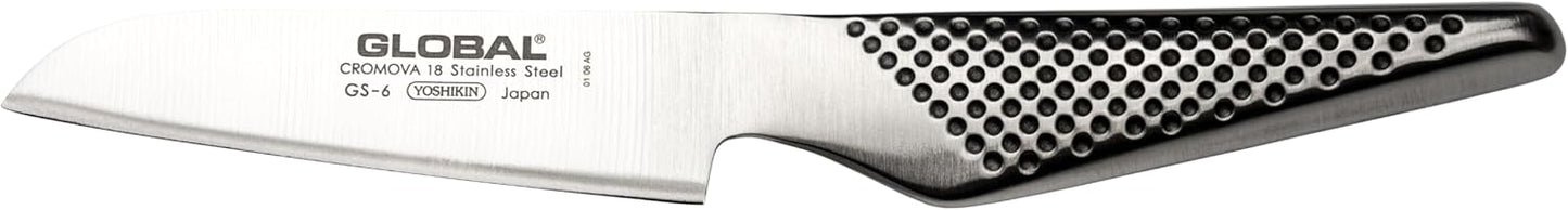Global GS-6-4 inch, 10cm Straight Knife 4" Paring, 4", Stainless Steel