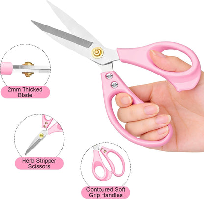 All Purpose Kitchen Scissors, Kitchen Shears Heavy Duty - Dishwasher Safe Food Scissors- Multipurpose Cooking Shears for Meat Poultry Food, Herbs, and Fish, Comfort Grip Handles, White