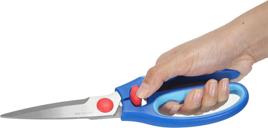 Spring-Loaded Self-Opening Arthritis Scissors for Weak Hands | Spring-loaded ergonomic scissors reduce hand strain with self-opening blades and soft comfort grip.