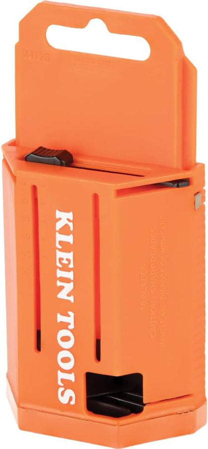 44125 Utility Knife Blade Dispenser with 50 Triple Ground Replacement Blades for Long-Lasting Sharpness