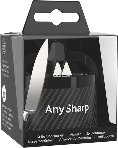 – GLOBAL – Easy to Use, Hands Free Knife Sharpener - Red | Sharpening Tool with PowerGrip Suction Base and 20-Deg Pre-set Angle - For All Knives: Chef’s, Serrated, and Hardened Steel