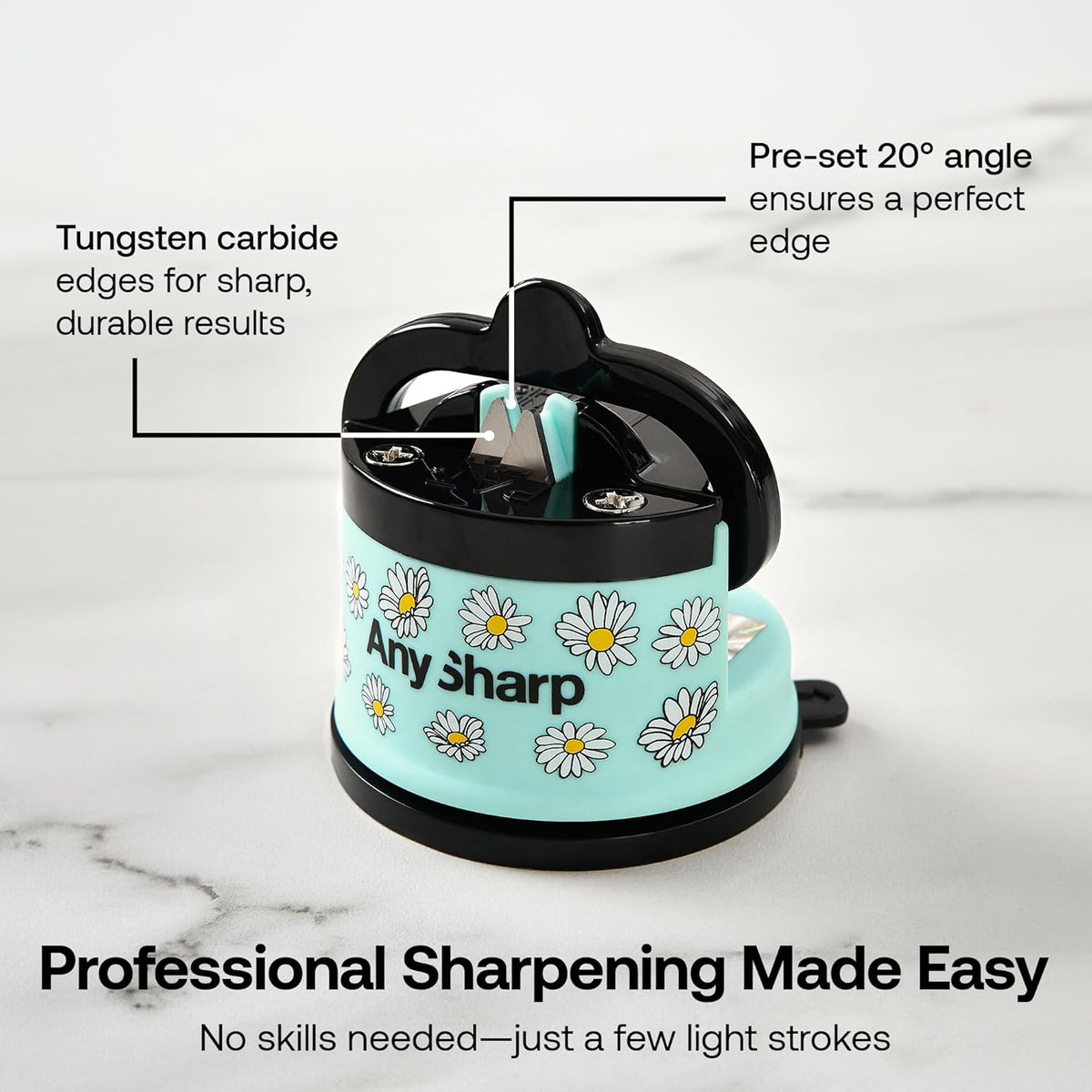 – GLOBAL – Easy to Use, Hands Free Knife Sharpener - Red | Sharpening Tool with PowerGrip Suction Base and 20-Deg Pre-set Angle - For All Knives: Chef’s, Serrated, and Hardened Steel