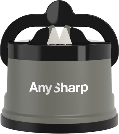 – GLOBAL – Easy to Use, Hands Free Knife Sharpener - Red | Sharpening Tool with PowerGrip Suction Base and 20-Deg Pre-set Angle - For All Knives: Chef’s, Serrated, and Hardened Steel