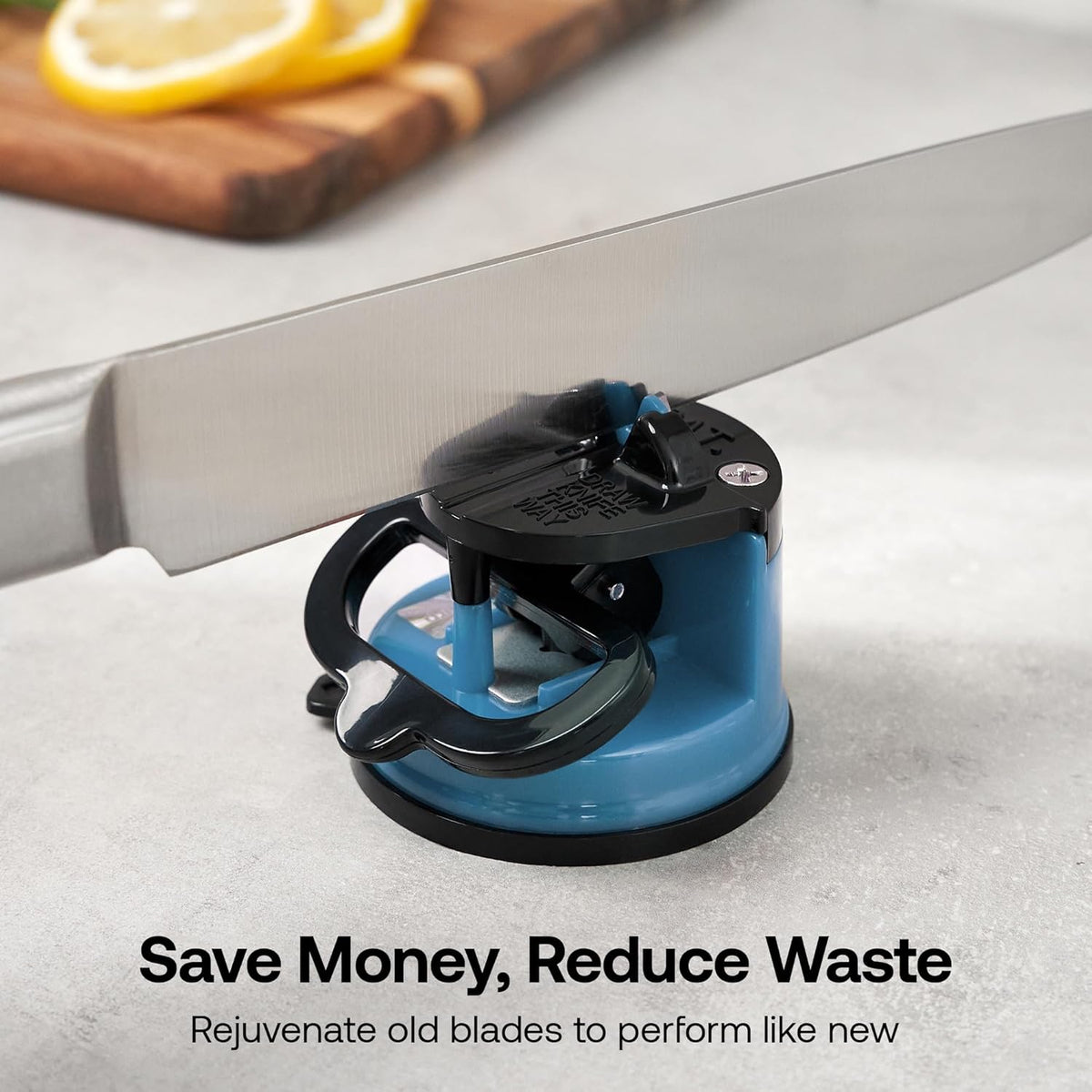 – GLOBAL – Easy to Use, Hands Free Knife Sharpener - Red | Sharpening Tool with PowerGrip Suction Base and 20-Deg Pre-set Angle - For All Knives: Chef’s, Serrated, and Hardened Steel