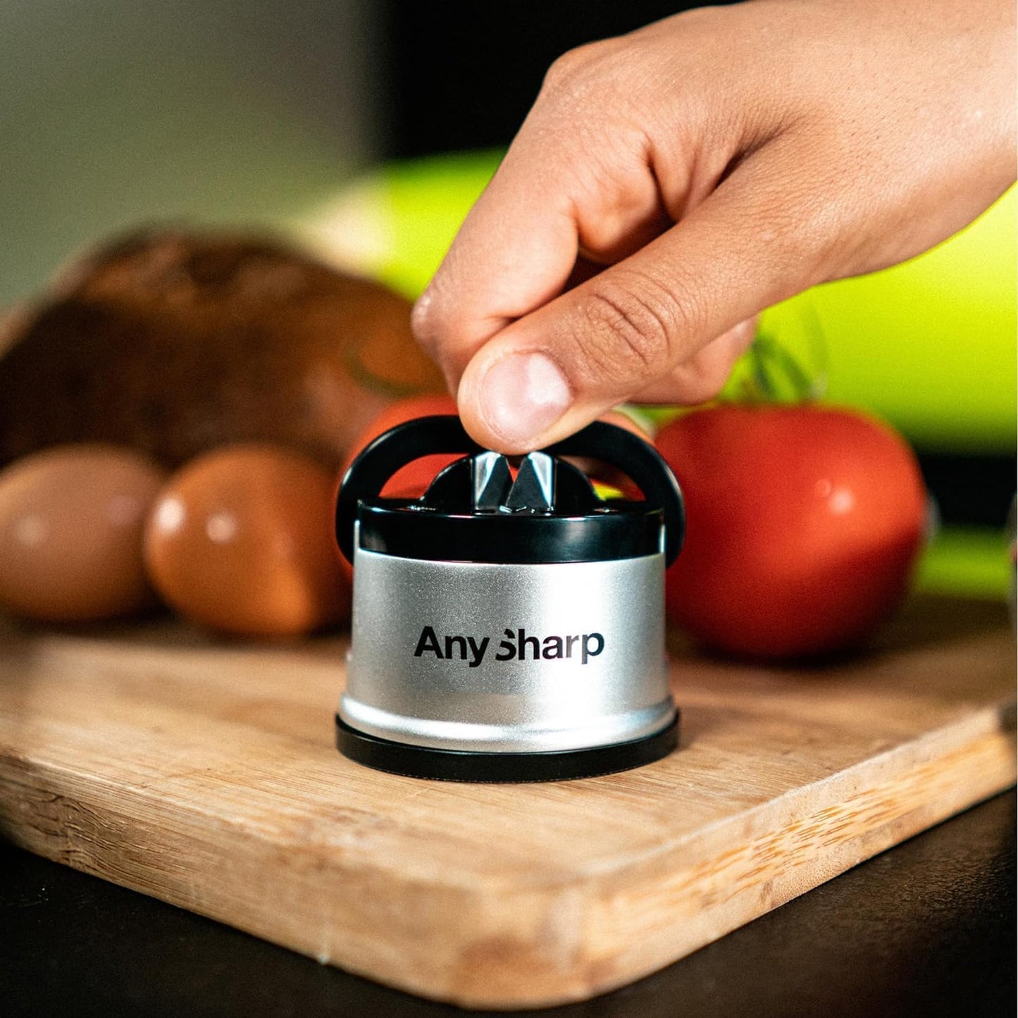 – GLOBAL – Easy to Use, Hands Free Knife Sharpener - Red | Sharpening Tool with PowerGrip Suction Base and 20-Deg Pre-set Angle - For All Knives: Chef’s, Serrated, and Hardened Steel