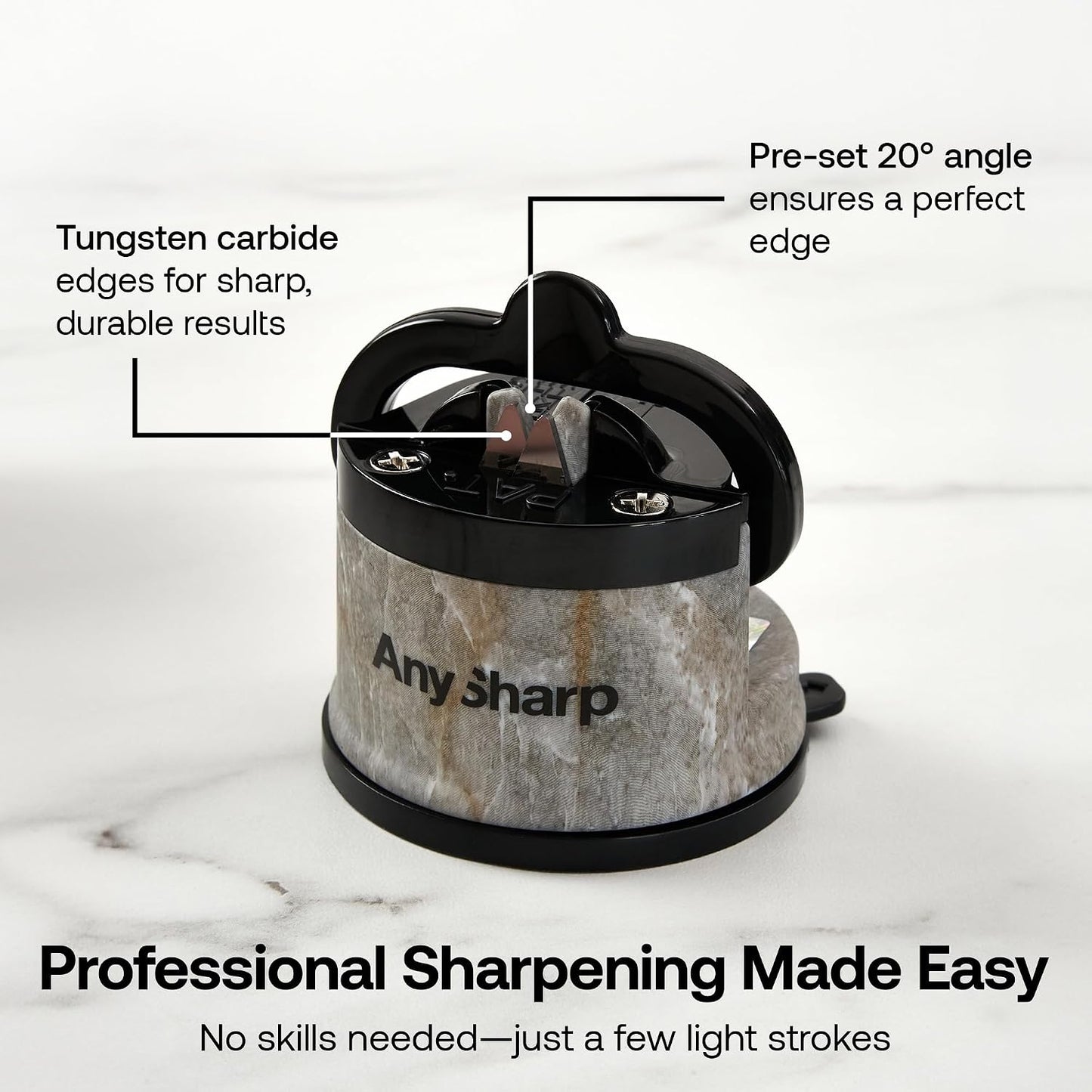 – GLOBAL – Easy to Use, Hands Free Knife Sharpener - Red | Sharpening Tool with PowerGrip Suction Base and 20-Deg Pre-set Angle - For All Knives: Chef’s, Serrated, and Hardened Steel