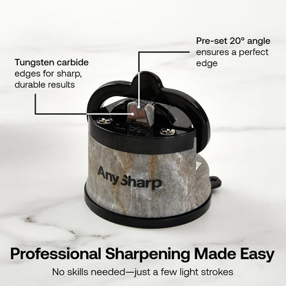 – GLOBAL – Easy to Use, Hands Free Knife Sharpener - Red | Sharpening Tool with PowerGrip Suction Base and 20-Deg Pre-set Angle - For All Knives: Chef’s, Serrated, and Hardened Steel